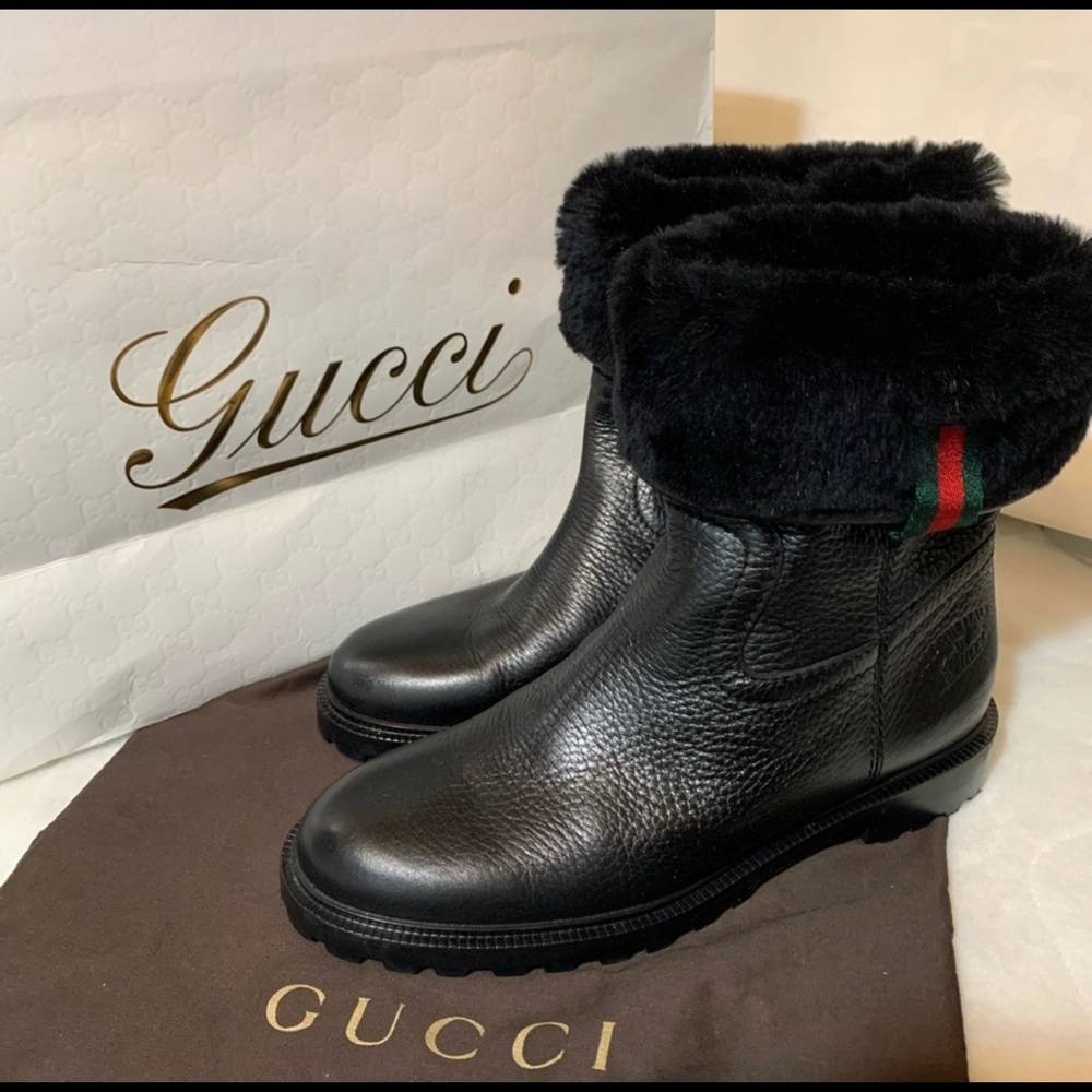 💯 Authentic Gucci Leather Boots